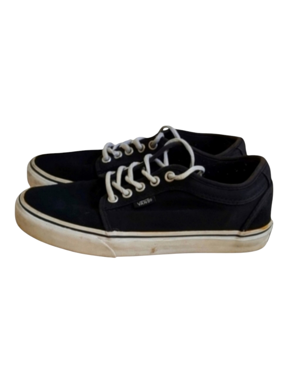 Vans Chukka Low Black White Suede Skate Shoes Men's Size 7 Women's 8.5